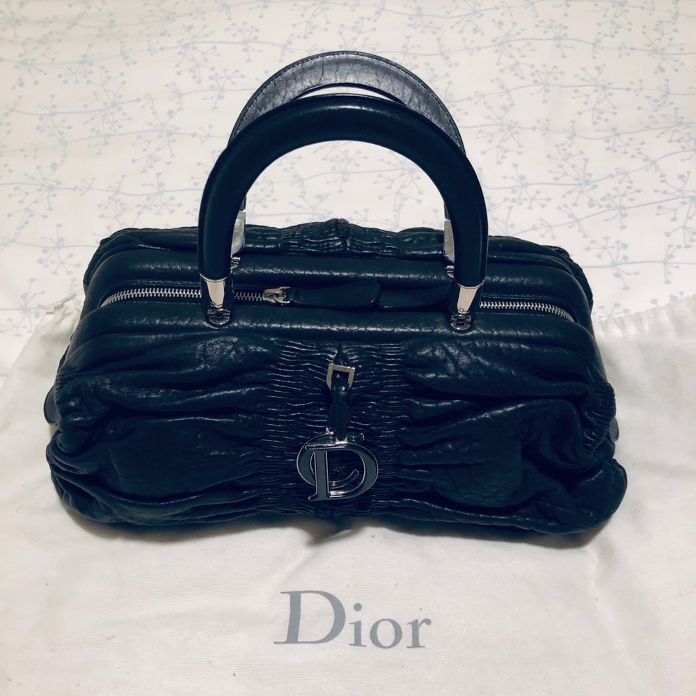Christian Dior Black Karolina Satchel